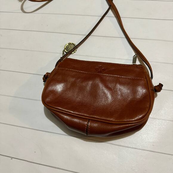 Patricia Nash Brown Leather Embossed Floral Crossbody Shoulder Bag Purse - Picture 5 of 10